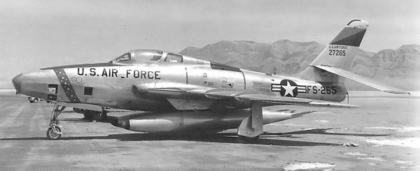 Republic RF-84K-20-RE Thunderflash 52-7265, 91st SRS, 1955