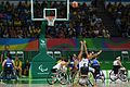 Partido de baloncesto feminino en cadeira de rodas nos Xogos de Río 2016