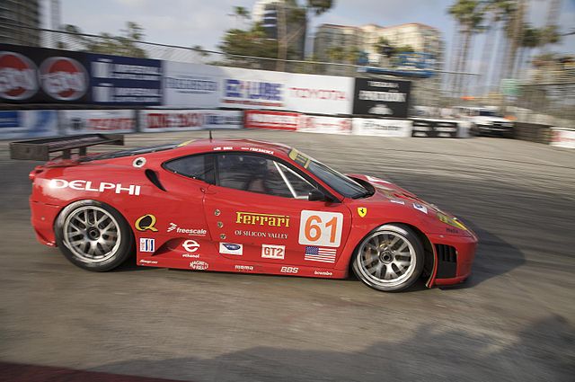 The F430 of Harrison Brix and Patrick Friesacher during the 2008 Grand Prix of Long Beach