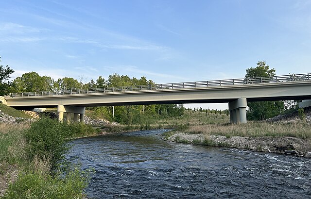 Robbins Bridge in Garfield Township, which carries Cass Road over the river, was constructed in 2016.