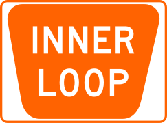 An orange trapezoid with the long edge on top, with white text "INNER LOOP" inside