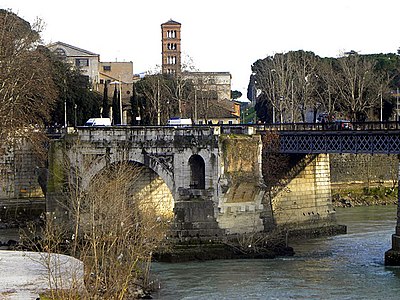 Ponte Rotto och Ponte Palatino.