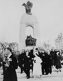 The dedication of the memorial by King George VI in 1939