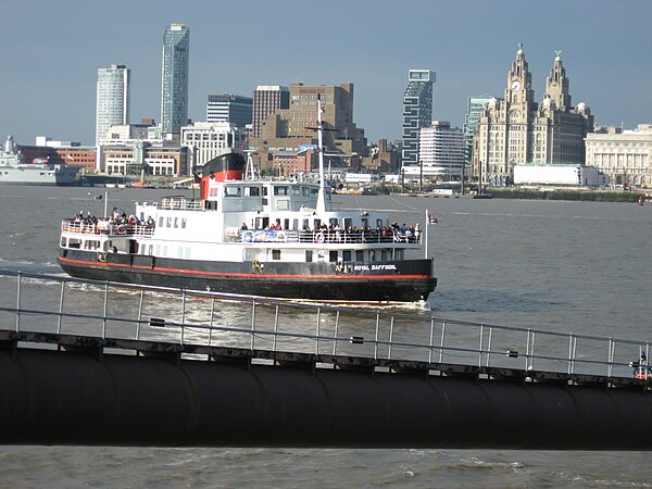 Royal Daffodil ship in Liverpool, Mersey Ferry