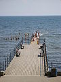 English: The pier of the Rzucewo Palace at the Bay of Puck (Baltic Sea) in the north of Poland. Polski: Molo niedaleko Pałacu w Rzucewie