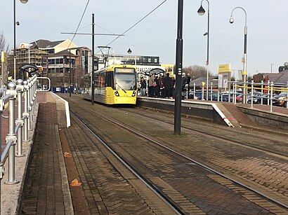 How to get to Salford Quays tram stop with public transport- About the place