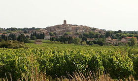 A Sablet (Côtes-du-Rhône falvak) cikk szemléltető képe