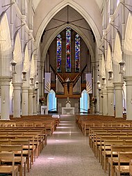 Nave looking east to the high altar Saint Stephen's Cathedral, Brisbane in Jan 2020, 26.jpg