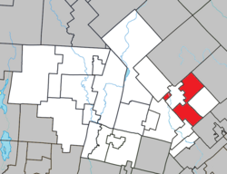 Location within Les Laurentides RCM.