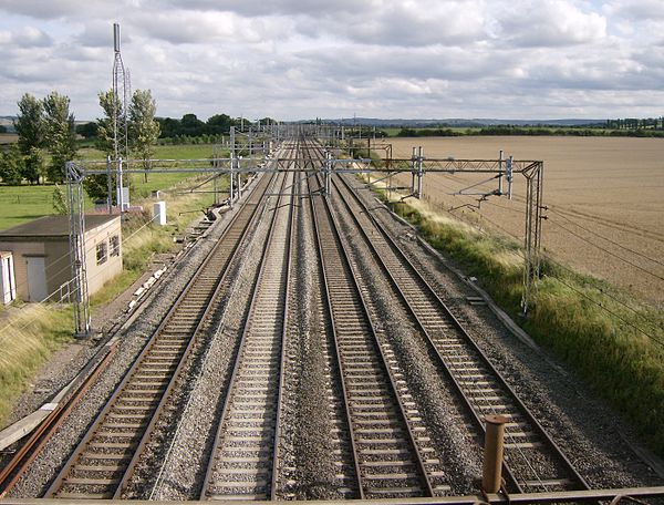 View towards 'Sears Crossing' where the robbers took control of the train 51°53′23″N 0°40′23″W / 51.88972°N 0.67306°W / 51.88972; -0.67306