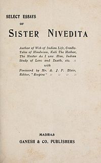 <i>Select essays of Sister Nivedita</i>