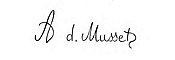Alfred de Musset aláírása
