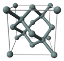 ساختار کریستالی سیلیکون یک مکعب الماس را تشکیل می‌دهد