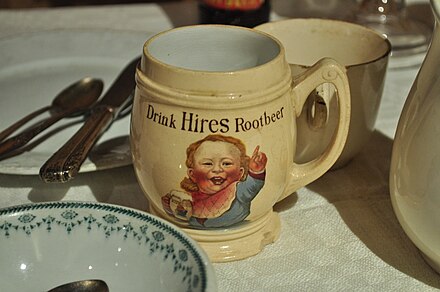 Hires Root Beer mug, 1930s or earlier