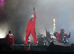 Gli Slipknot in concerto al Graspop Metal Meeting nel 2011