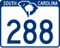 South Carolina Highway 288 marker