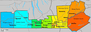 The 8 counties of the Southern Tier