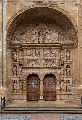 Portal of the Saint Thomas church in Haro, La Rioja, Spain