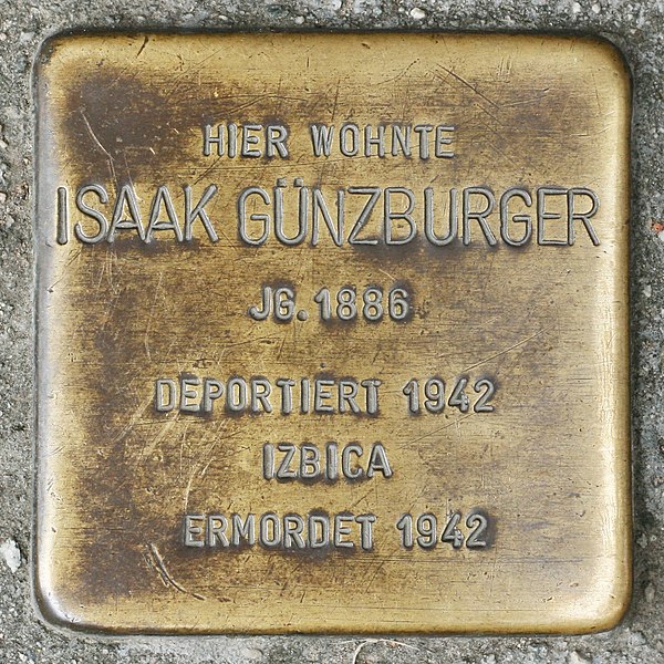 File:Stolperstein Isaak Günzburger Müllheim.jpg