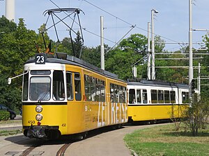 GT4-Doppeltraktion in Stuttgart