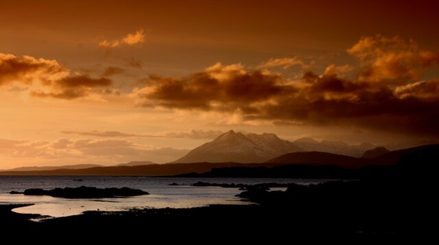 Sunset over the Sound of Sleat