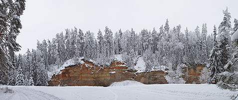 Devonian sandstone at Suur Taevaskoda