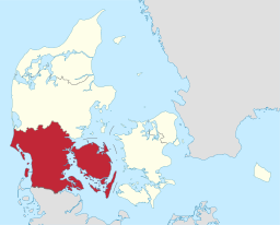 Regionens läge i Danmark