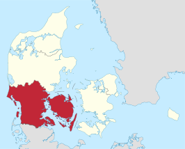 Kaart van Syddanmark