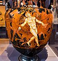Talos Painter - ARV 1338 1 - Dionysos with satyrs and maenads - death of Talos - Argonauts and gods - Ruvo MANJ 36933 - 06