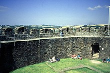 Internal view of the castle ramparts. The Ramparts of Totnes Castle - geograph.org.uk - 28738.jpg