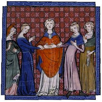 The betrothal of Alfonso VIII of Castille and Eleanor of England. The betrothal of Alphonso of Castile and Eleanor Plantagenet.jpg