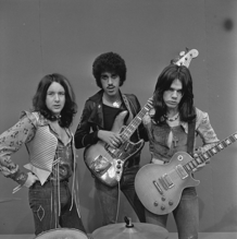 (left to right) Brian Downey, Phil Lynott and Gary Moore