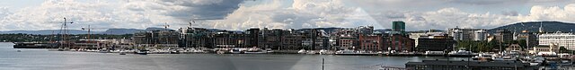 Panoramic view of Oslo cityscape