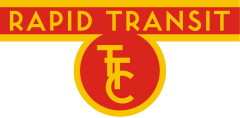 The font on the short-lived TTC rapid transit logo, 1946, used during the construction of the subway Toronto Transit Commission rapid transit logo 1946.svg