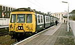 Thumbnail for File:Train, Lanark station (1985) - geograph.org.uk - 3268380.jpg