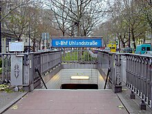 East entrance of the Uhlandstrasse station U-Bahnhof Uhlandstrasse.jpg