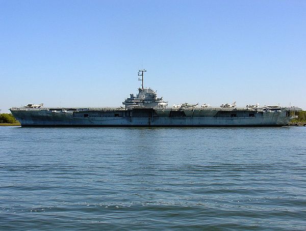 Image: USS Yorktown from Charleston Harbor