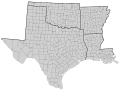 US Census Divisions - West South Central with counties.svg