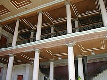 The stair hall of Domus Media, in more detail Universitetet i Oslo, midtbygningen.JPG