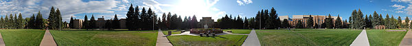 Panorama of Prexy's Pasture at the University of Wyoming