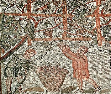 Mosaïque Travailleurs de la vigne