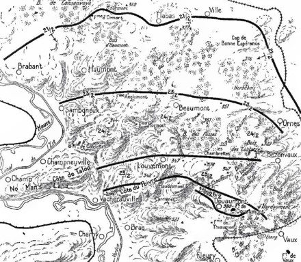 Verdun, east bank of the Meuse, 21–26 February 1916