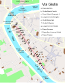 Map of Via Giulia, Rome