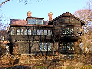 Villa Solhem, Djurgården, Stockholm, för Lorentz Dietrichson.
