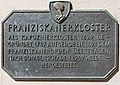 * Nomination Plaque at the Franciscan monastery on Nikolaiplatz #1, inner city, Villach, Carinthia, Austria -- Johann Jaritz 02:51, 27 August 2021 (UTC) * Promotion  Support Good quality. --XRay 03:48, 27 August 2021 (UTC)