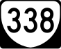 State Route 338 marker