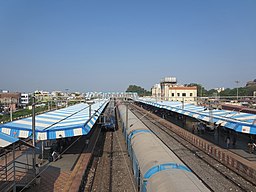 Järnvägsstationen i Warangal.