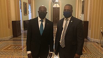 Goodman (right) with Senator Raphael Warnock Warnock and Goodman.jpg