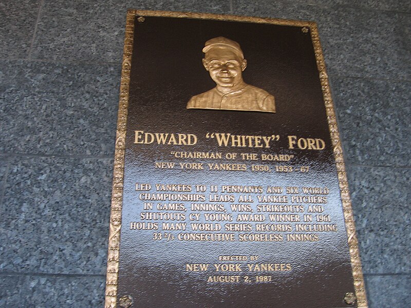 File:Whitey Ford Plaque.JPG