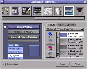 Screenshot of WPrefs.